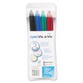 Expo Vis-à-Vis Wet Erase Marker, Fine Bullet Tip, Assorted Colors, PK4 16074